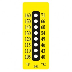 Fitas de Temperatura não Reversíveis com 8 Intervalos de Temperatura