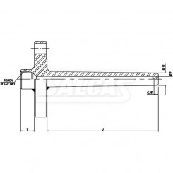 Poço Termométrico com flange