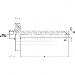 Poço Termométrico com flange