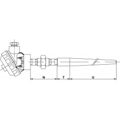 Termopar Convencional com Cabeçote e Poço de Proteção