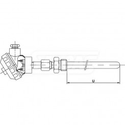 Termopar Convencional com Tubo Metálico e Rosca Móvel