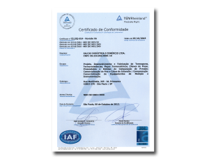 Certificado ISO 9001:2015